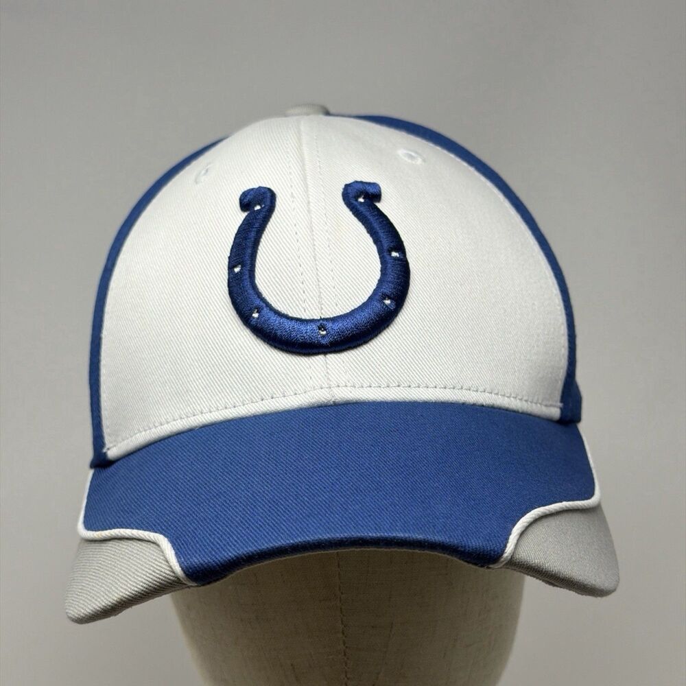 Indianapolis Colts NFL Team Apparel Adjustable Hat Blue White Cotton Cap OSFA
